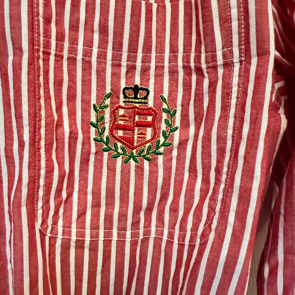 Liz Claiborne Red and White Striped Jumpsuit Romper - Picture 5 of 8